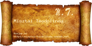 Misztai Teodolinda névjegykártya